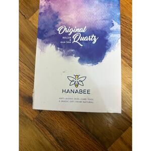 NEW HANABEE Rose Quartz Facial Roller Jade Roller Gua Sha